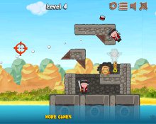 Fort Blaster - míření na cíl, hra podobná Angry Birds