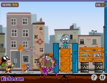 Zombie Hunter - míření na cíl, hra podobná Angry Birds